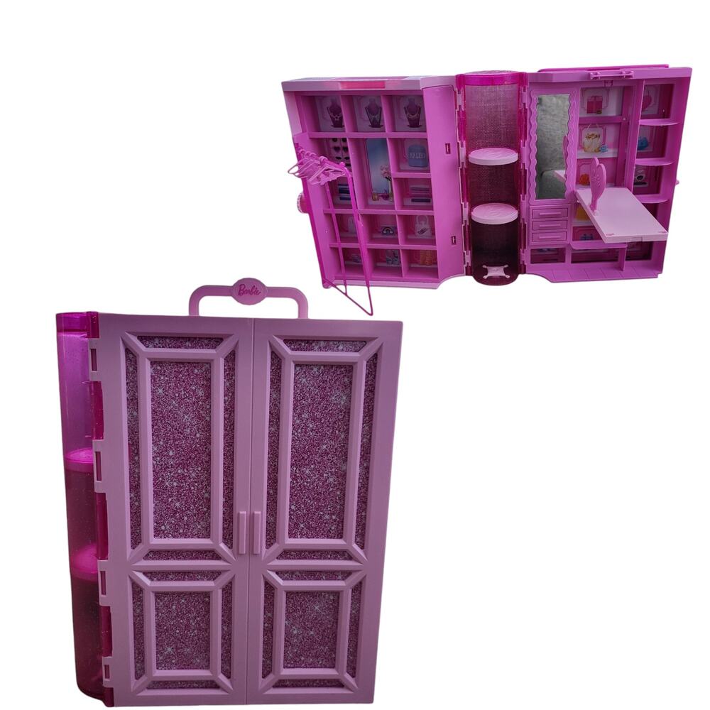 Empty 2024 Barbie Dream Closet Stool and Hangers No Accessories
